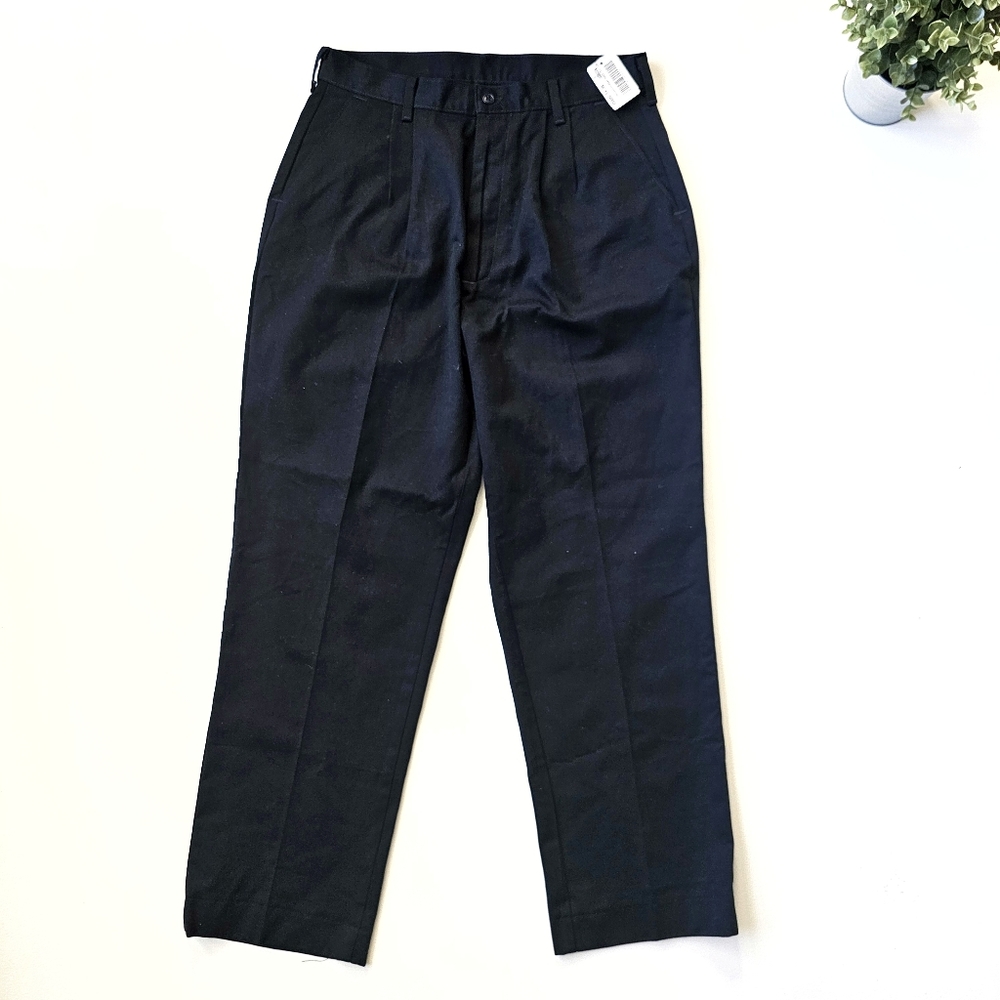 NWT Riverside Women’s Navy Pleated Work Trousers 14L Classic Fit, Made in USA
